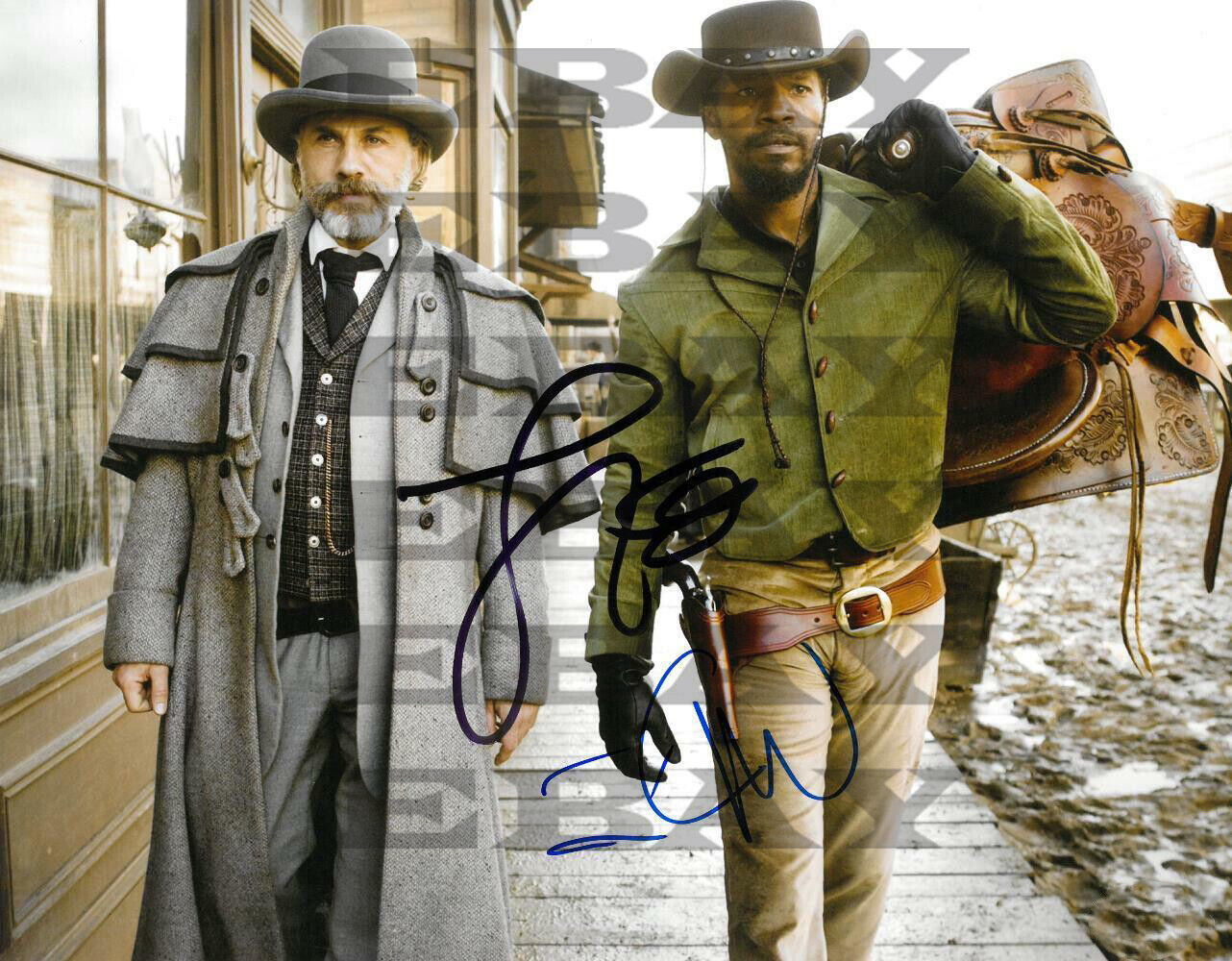 Christoph Waltz Jamie Foxx Django Unchained Signed 8x10 Photo Poster painting Reprint