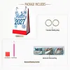 Moon Animals Diamond Art Monthly Flip Tabletop Calendar January 2027 - December 2027 Small Desktop Calendar Planner for Living Room Bedroom Office Desk Gift Giving