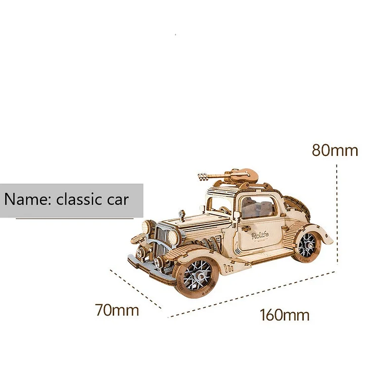 DIY wooden assembly——TG504 classic car、music ferris wheel、pumpkin car、airship、electric guitar、violin | 168DEAL