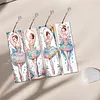 4Pcs Rainbow Ballerina DIY Diamond Painting Bookmark with Crystal Pendants Diamond Painting Art Bookmarks Special Shape for DIY Making Beginners Adult Arts Craft Supplies