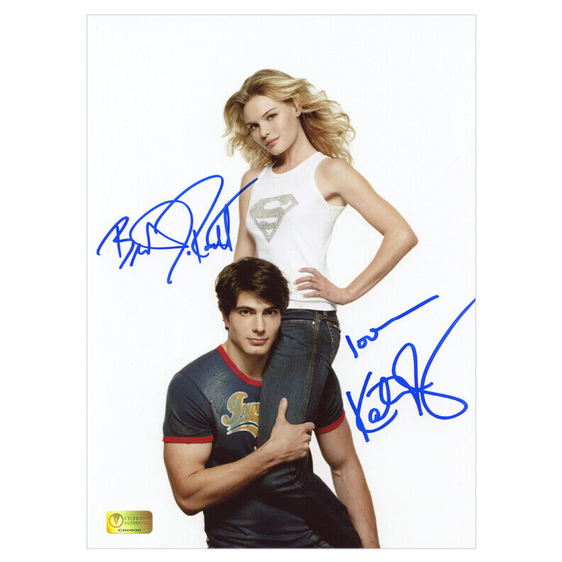 Brandon Routh and Kate Bosworth Autographed Entertainment Weekly 8.5x11 Photo Poster painting