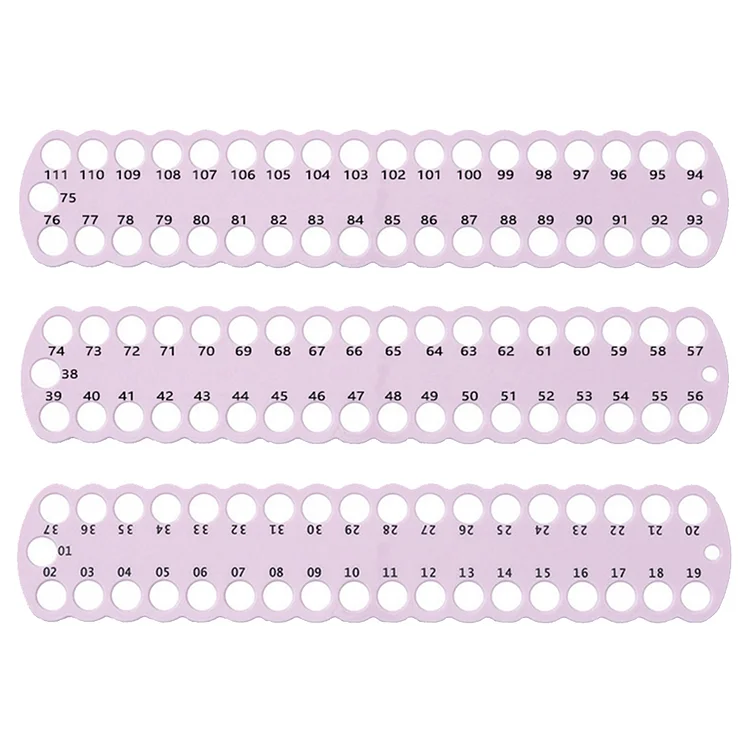 3pcs Cross Stitch Row Line Board PC 37-Hole Winding Board for DIY Sewing Storage