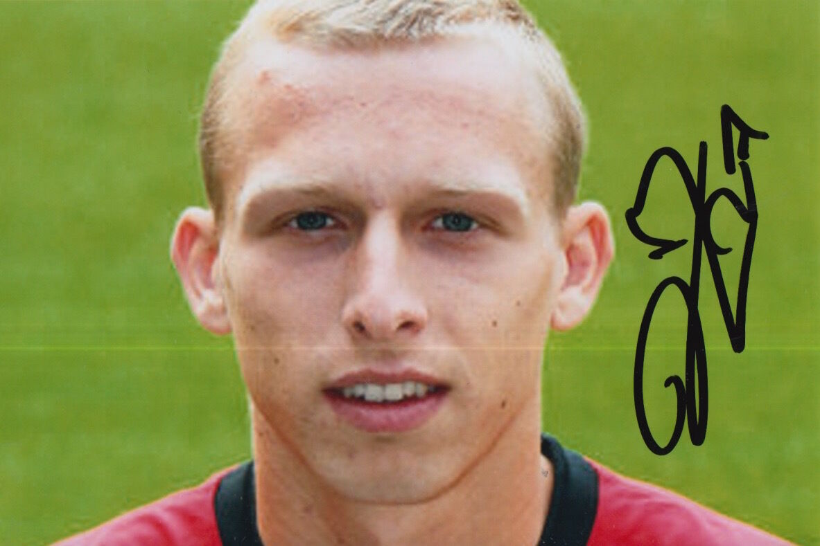 MANCHESTER UNITED HAND SIGNED RITCHIE DE LAET 6X4 Photo Poster painting 1.