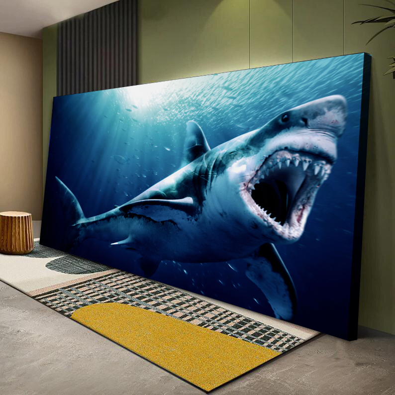 Modern large canvas shark Canvas Wall Art