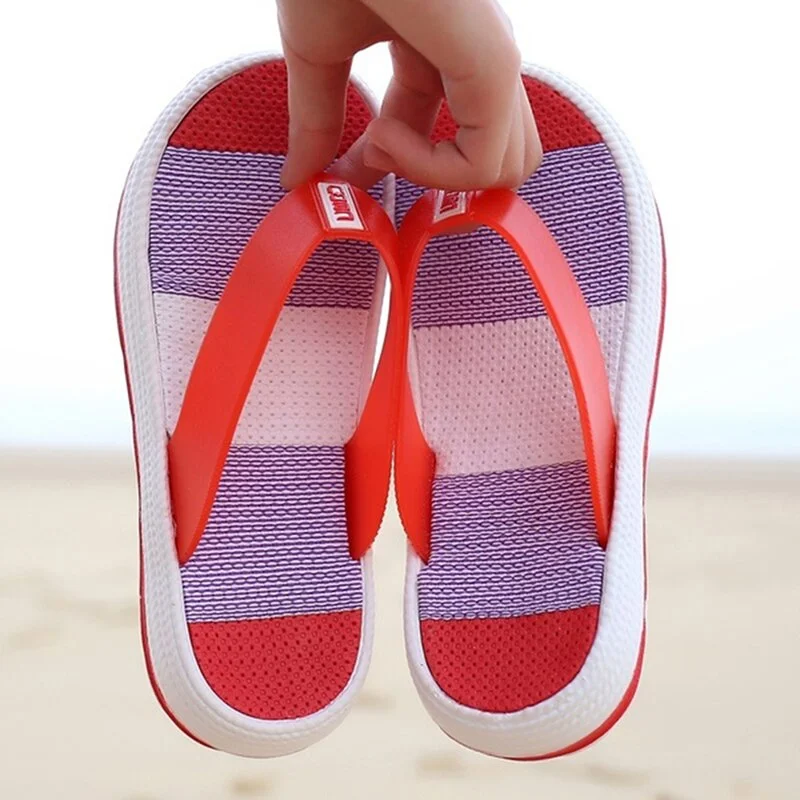 Rainbow Flip Flops Casual Women Soft Bottom Beach Shoes Summer High Quality Comfortable Slippers Female High Quality Sandal