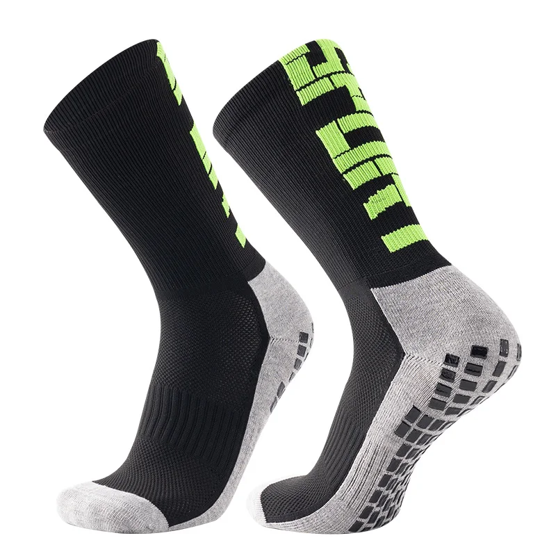 Men's Football Glue-on Anti-Slip Sports Thickened Towel Bottom Stockings Training Floor Socks