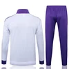 Joyfball 2024/2025 Real Madrid Long Zipped Jacket white Retro version Soccer Jersey 1:1 Thai Quality 