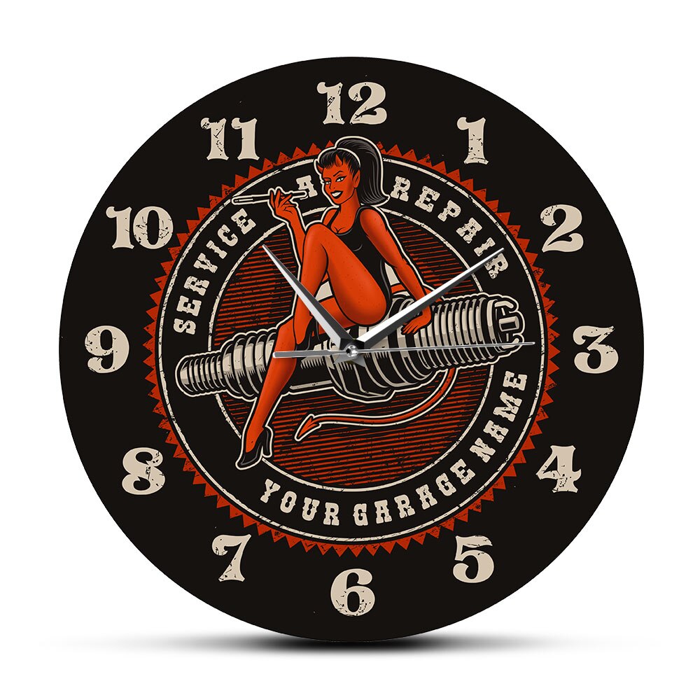 

Devil Girl on Spark Plug Engine - Frameless Acrylic Wall Clock, 501 Original