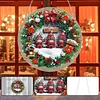 2D Flat DIY Xmas Wreath Diamond Art Pendant Double-Sided Diamond Painting Set