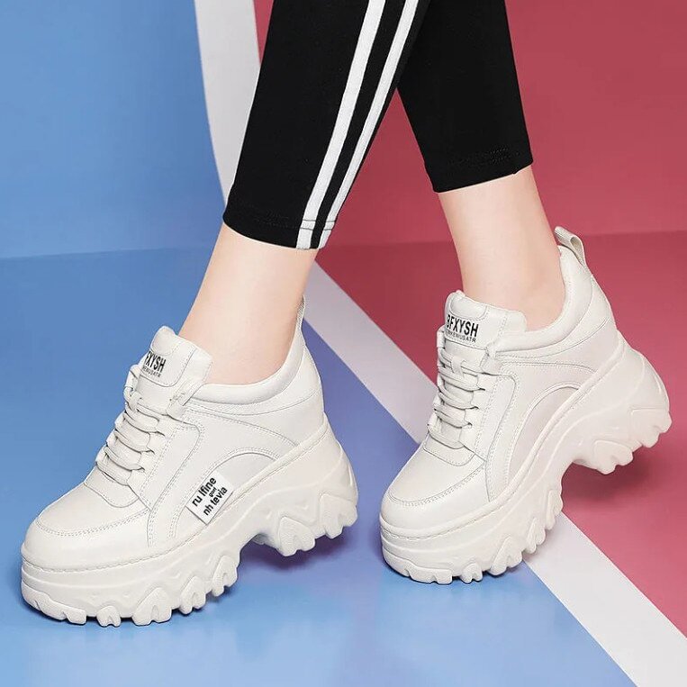 Wongn Casual Shoes Lace-up Fashion Sneakers Platform Snow Boots Autumn Women Boots PU Leather Women's Shoes Zapatos De Mujer