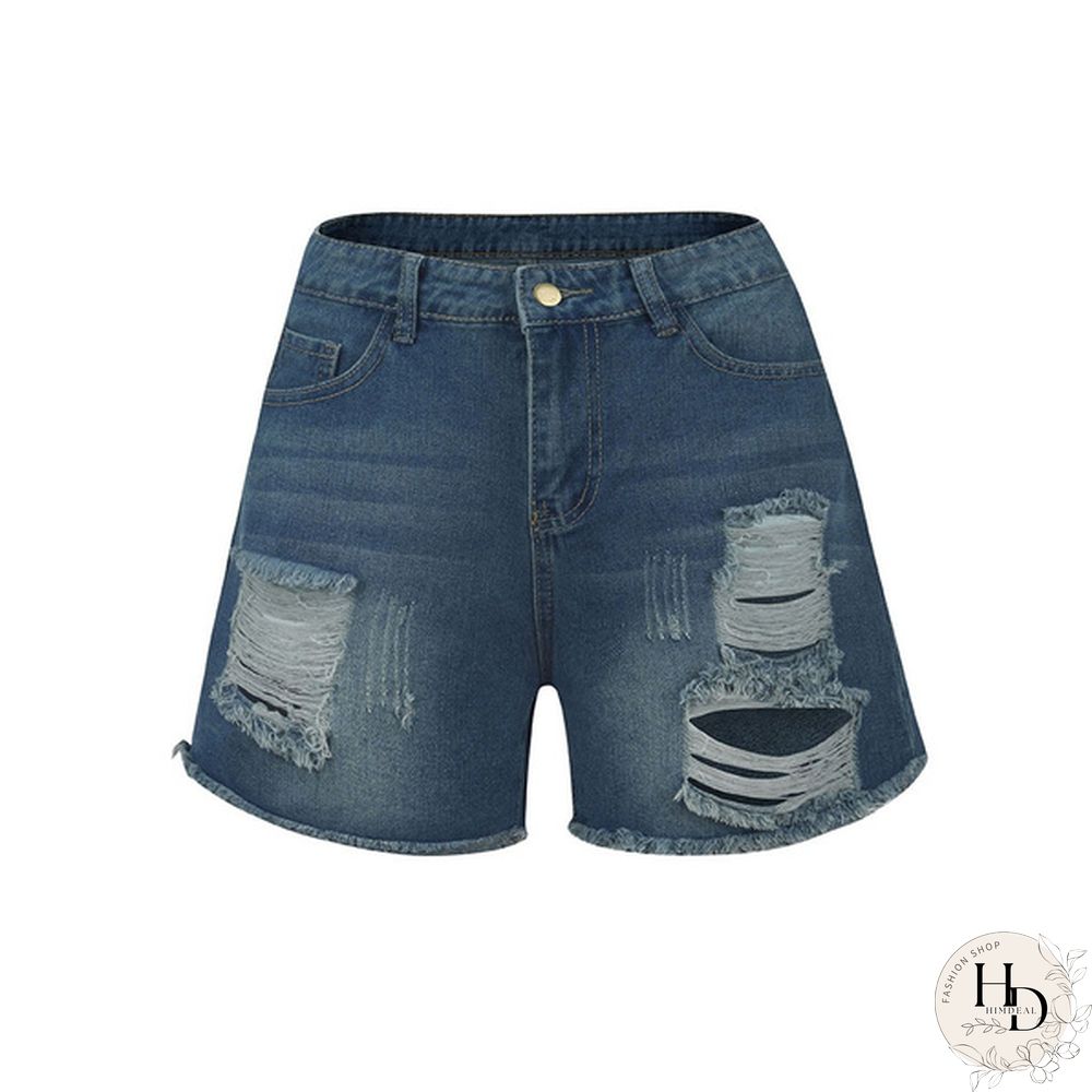 Women Fashion Ripped Denim Shorts Casual Summer Slim Short Jeans Legging Pant Plus Size S-