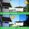 Lampe solaire pour abri de jardin avec d&eacute;tecteur de mouvement et t&eacute;l&eacute;commande &agrave; intensit&eacute; variable