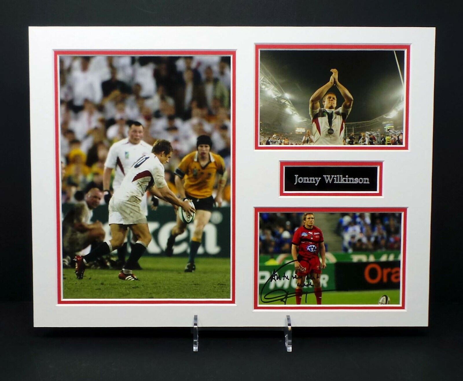 Jonny WILKINSON Signed 2003 World Cup Rugby Mounted Photo Poster painting Display AFTAL RD COA