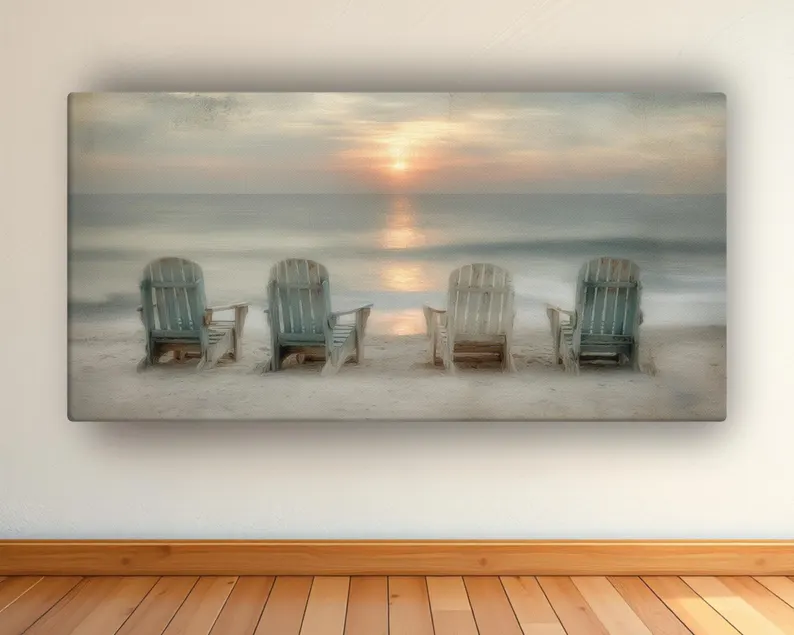 Coastal Sunset Canvas Wall Art