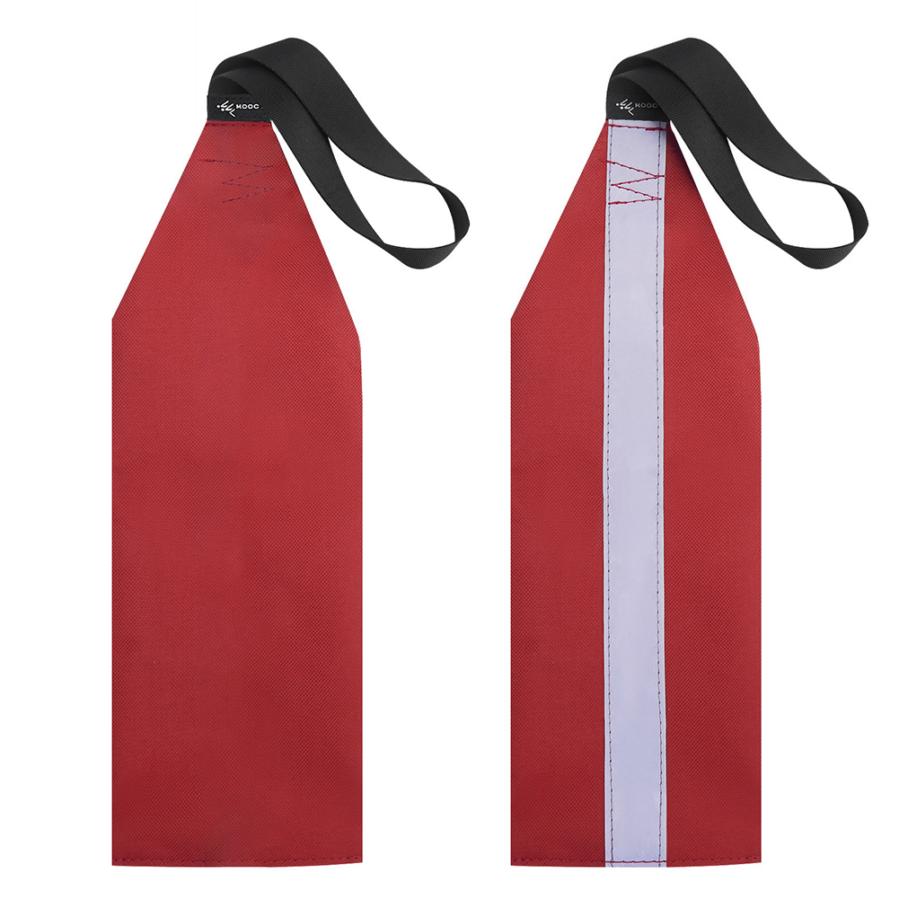 

Red Safety Flag Kayak Canoe Towing Warning Flag Fishing Boat Accessory, Reflective stripes, 501 Original