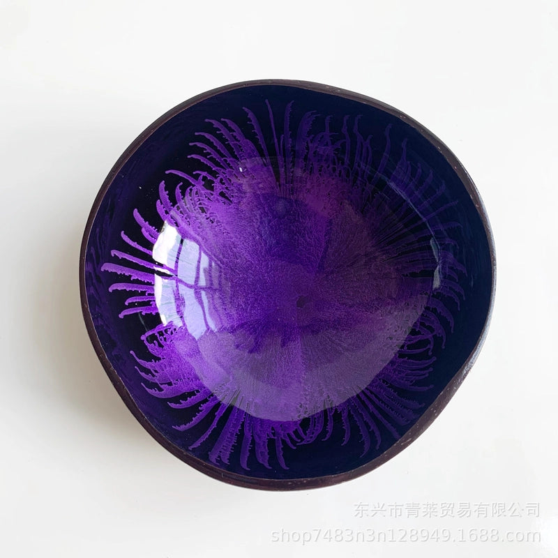 Pastoral Solid Color Coconut Shell Charcoal Shell Tableware 1 Piece