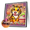 Diamond Painting-DIY Full Round Drill Dessert and Tiger