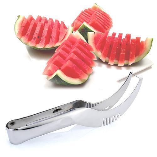 Watermelon Slicer & Ice Cream Ballers Silver Color Stainless Steel Kitchen Tool