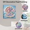 (25x25cm)DIY Mermaid Framed Handmade Pearl Painting Art Craft Kit Living Home Decor