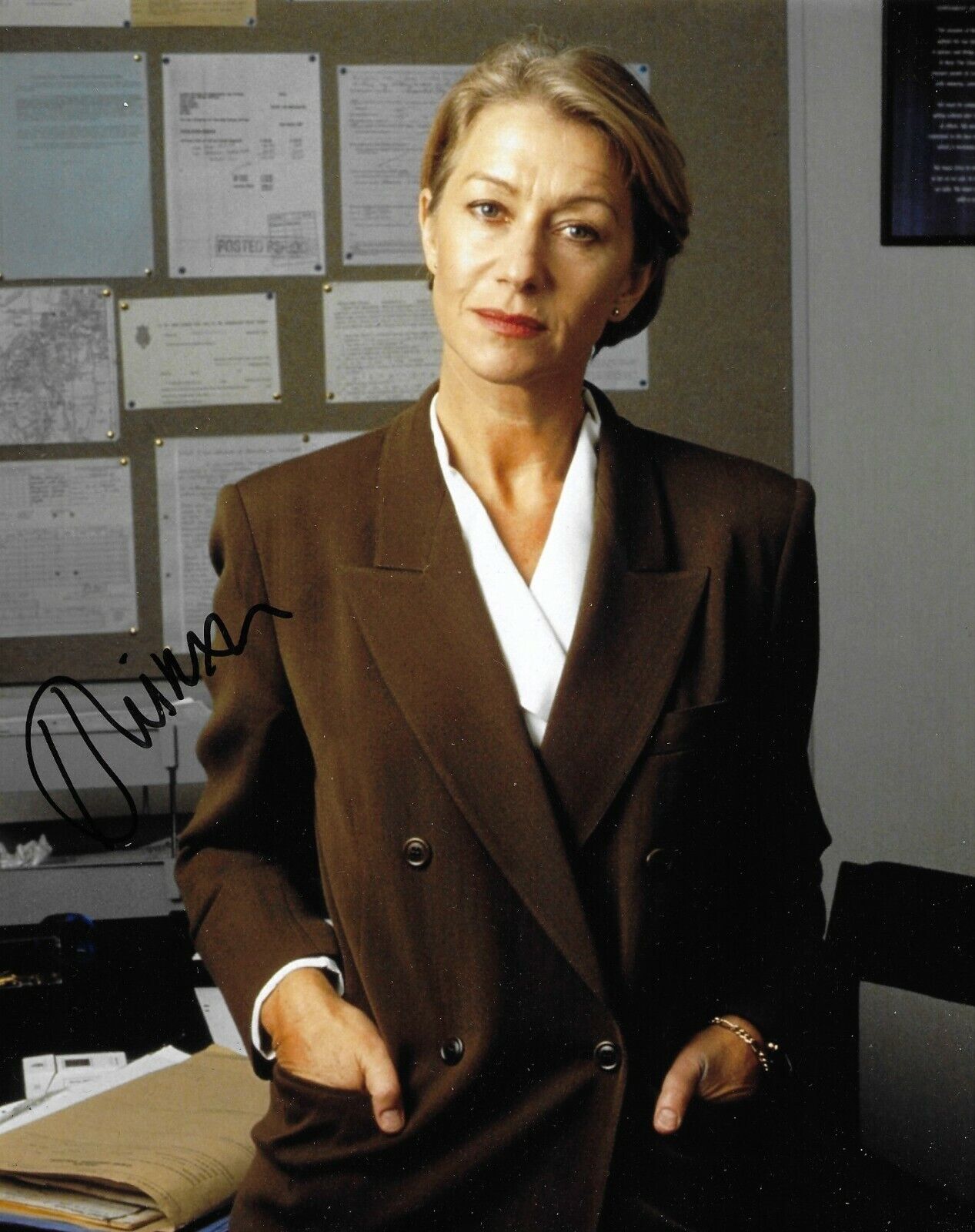 Helen Mirren Signed Prime Suspect 10x8 Photo Poster painting AFTAL