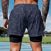 Men's Casual Fashion Street Style Printed Sports Double Layer Shorts by Inlyline