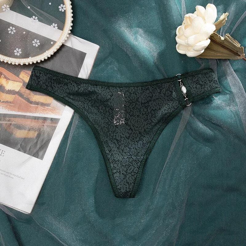 Meet'r Women Sexy Lingerie Ladies Hollow Out Panties Low-waist Temptation Lace Thong Female G-string  Breathable Soft Underwear