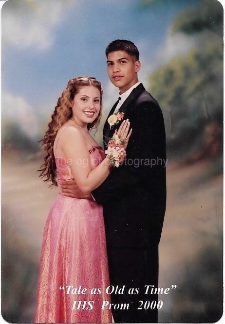 High School Prom FOUND Photo Poster painting Color BOY GIRL Original Snapshot VINTAGE 15 4 A