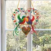 Diamond Painting Hanging Ornament Lovebirds Heart Wreath 9.45x9.45in