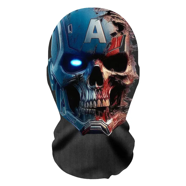 3D Spoof Face Simulation Headgear-Zombie Captain America