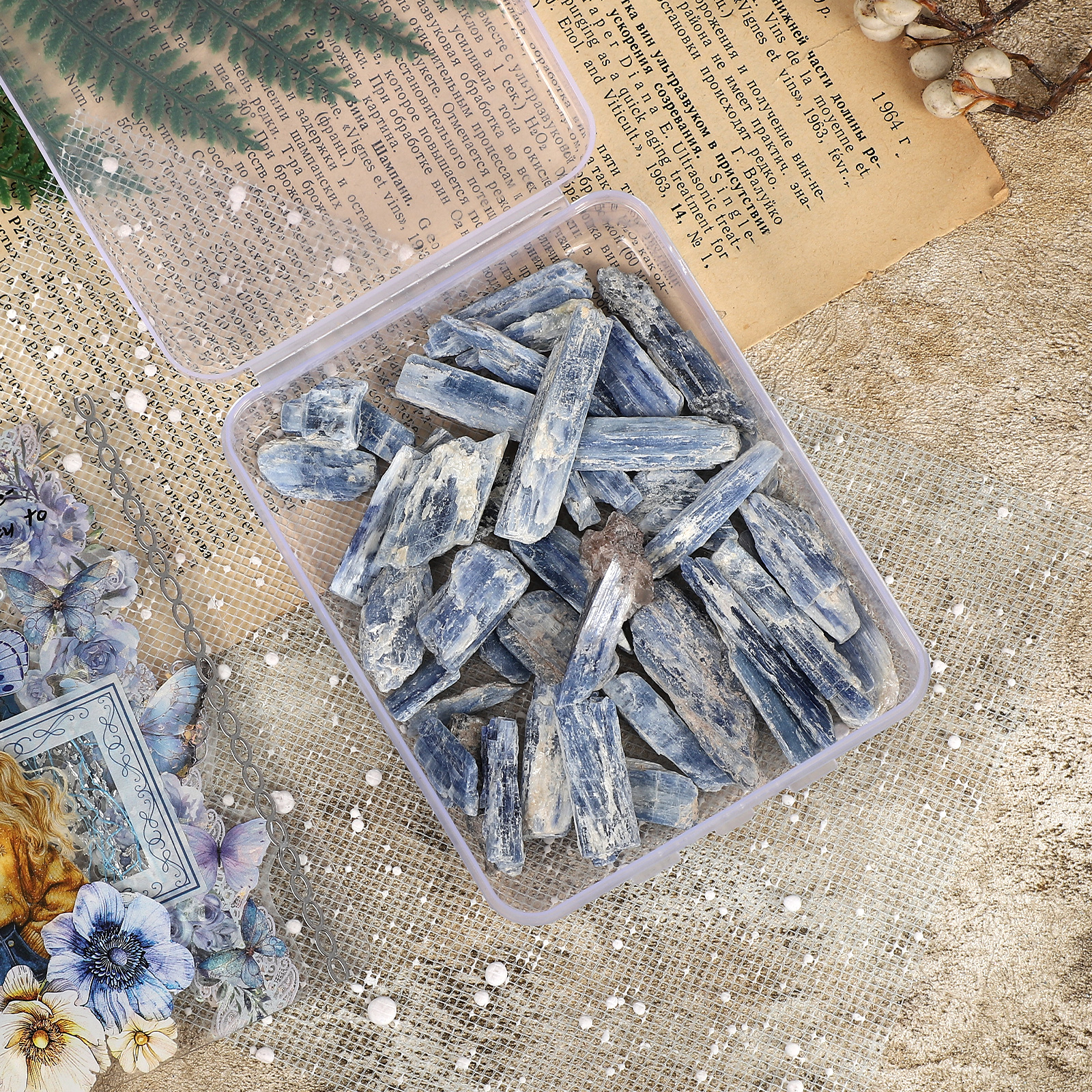 블루 크리스탈 스트립 - 100g 빈티지 박스형