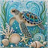 Framed Turtle - Pearls Painting Kit DIY Diamond Painting Pearl Dot Crafts 20x20CM