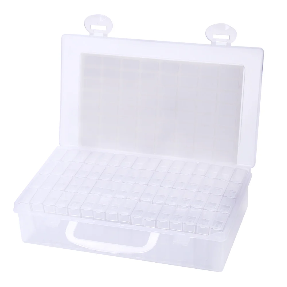 Diamond Painting Box Transparent Plastic Rhinestone Storage Case (40 Grids)