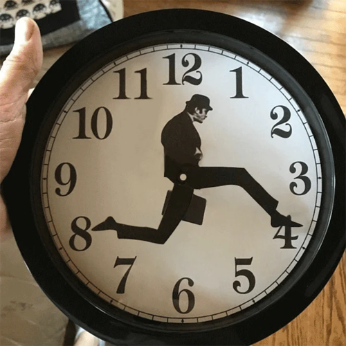Silly Walk Wall Clock