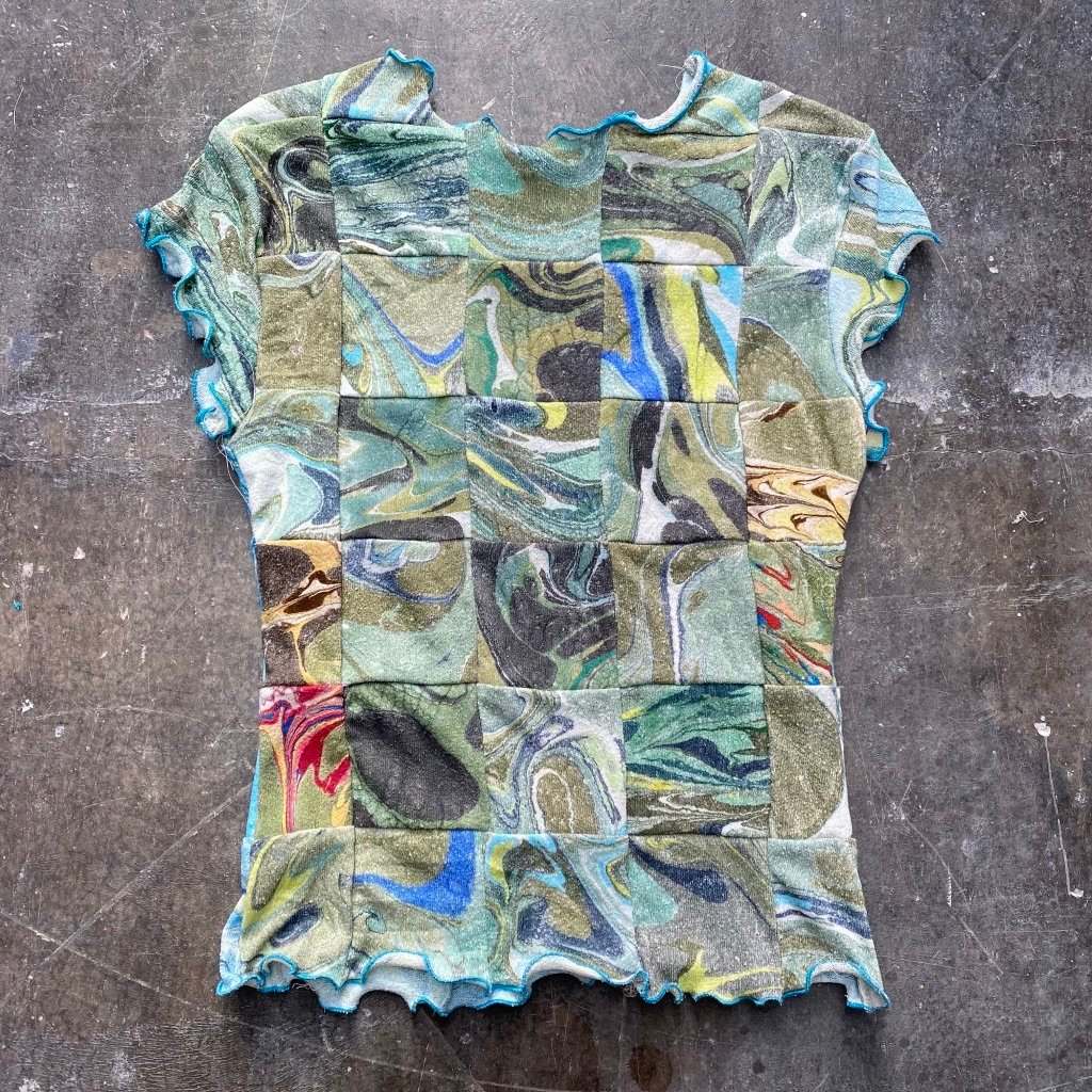 Color Tie-dye Print Women's Casual Tee