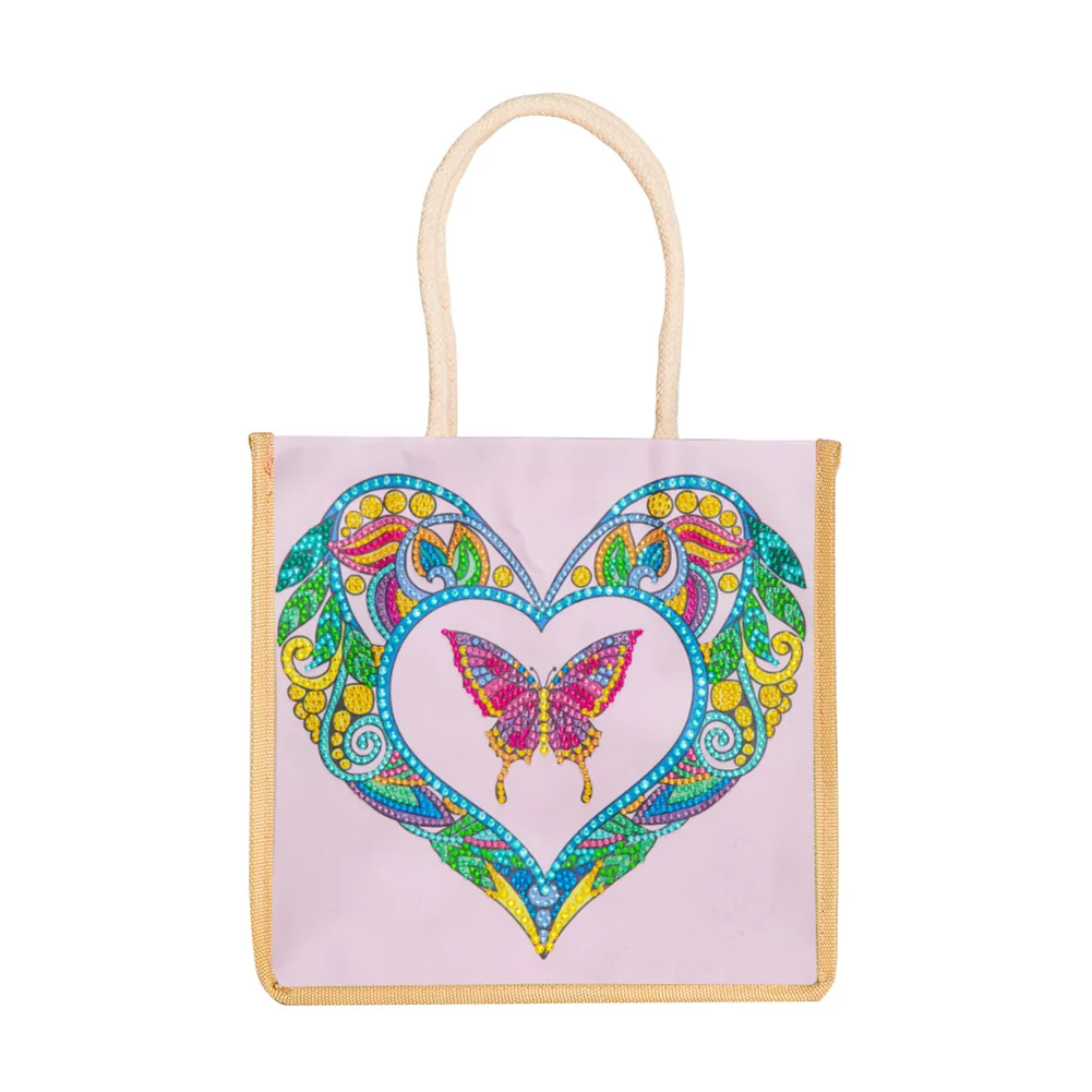 5D Diamond Painting Handbag DIY Butterfly Shopping Storage Bags
