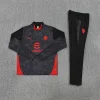 Kids Kit AC Milan  25-26 1/4 Zip Tracksuit Black Chandal