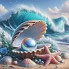 Beach Scenery Shells-11CT Stamped Cross Stitch 50*50cm/19.69*19.69in tapestrymarket