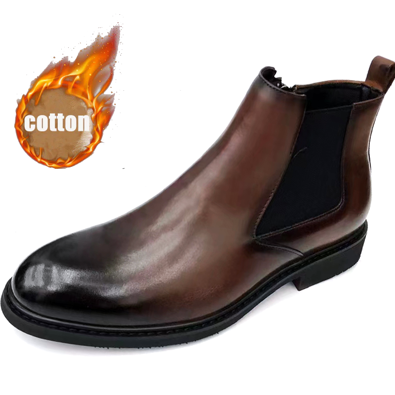 Chelsea Cowhide Men's High Top Boots DANRRIO.COM DANRRIO