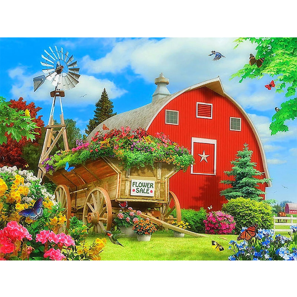 

Redwood House - Round Drill Diamond Painting - 50*40CM, 501 Original