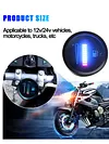 12V Fuel Level Gauge 10 LED 2Inch Car Gas Gauge for Car Motorcycle SUV ATV Truck
