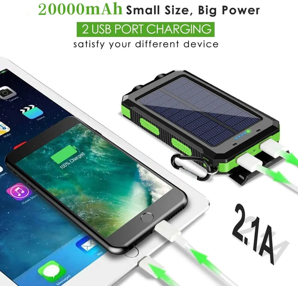 🔥Waterproof Solar Power Bank