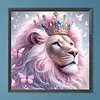 Crown Lion Full DIY 5D rond drill diamond dots peintures arts visuels arts plastiques pour adultes d&eacute;coration murale int&eacute;rieure d&eacute;coration murale en cristal peinture par diamond kits de peinture diamant cristal &agrave; strass 15,75 x 15,75 in