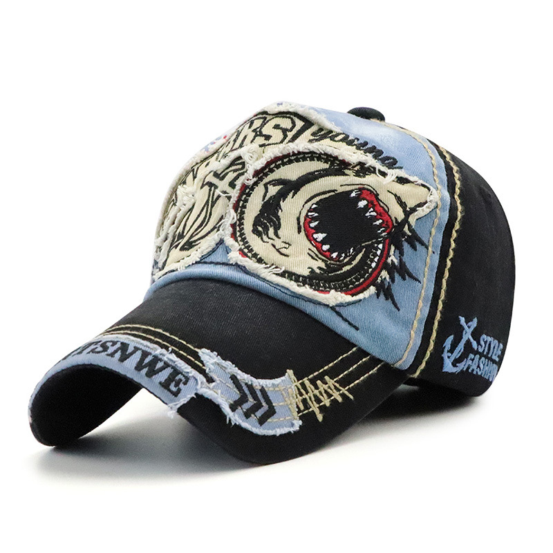 Shark personalized embroidered print sunshade hat