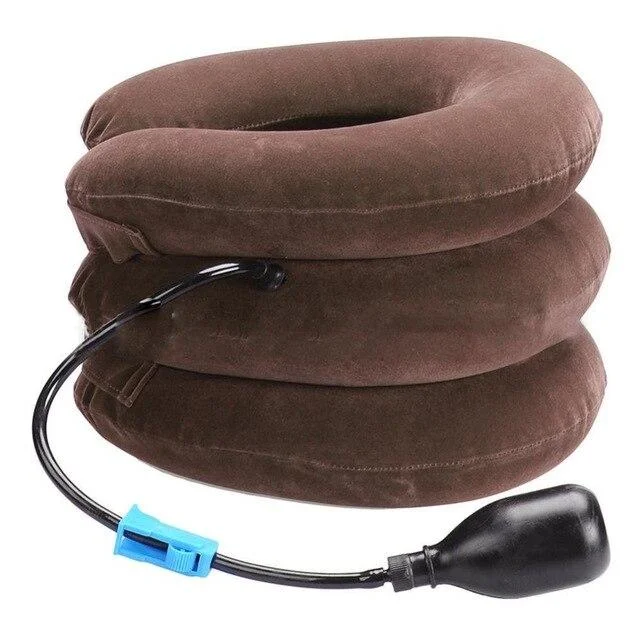 Three Layers Cervical Neck Traction Inflatable Pillow