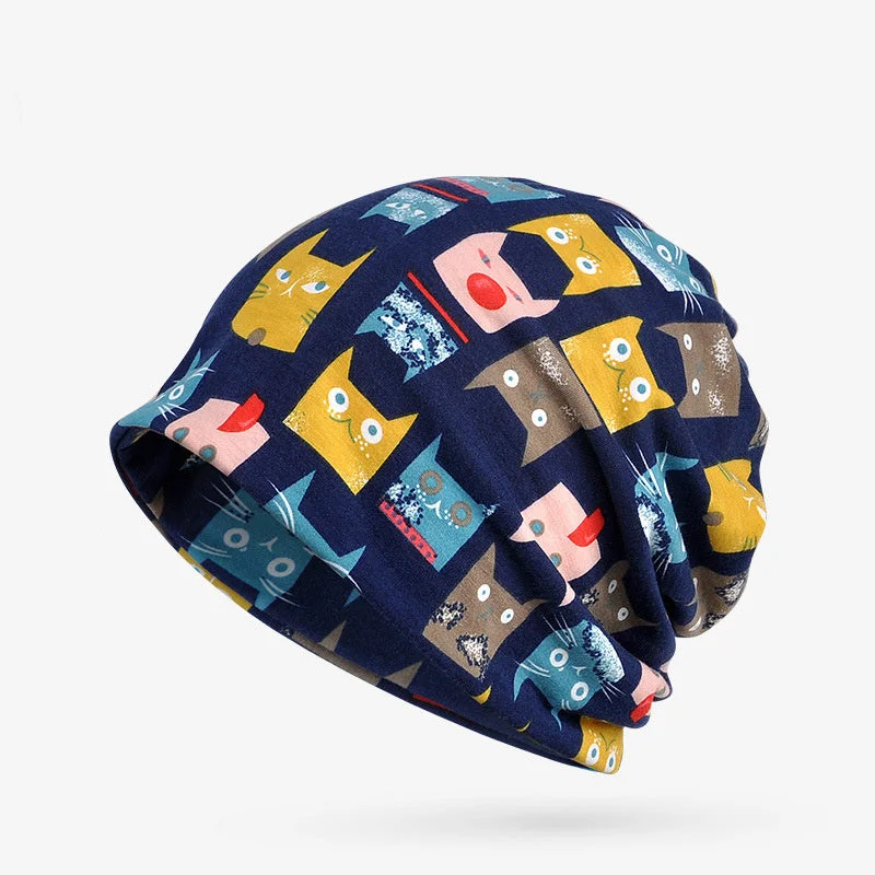 Women's Graphic Printed Fleece Casual  Baotou Hat