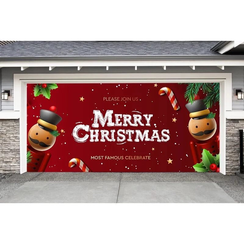 MERRY CHRISTMAS garage door banner ornament