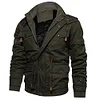 Men's Loose Stand Collar Hooded Jacket