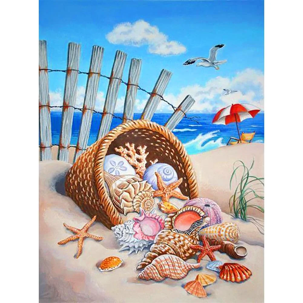 Full Round/Square Diamond Painting -  Seaside Sea Snail