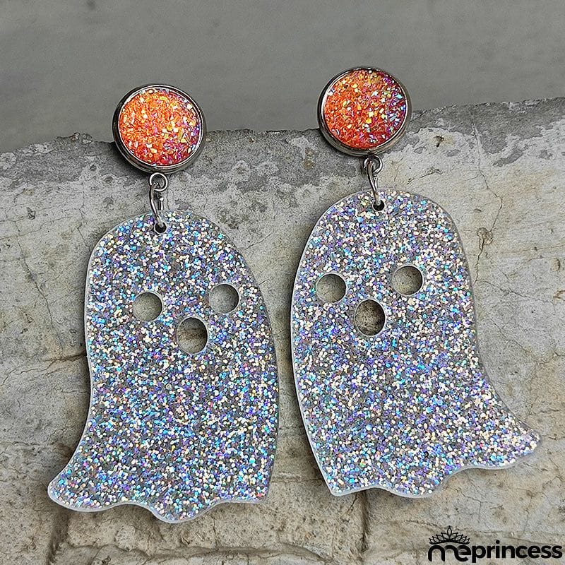 Ghost Shape Acrylic Dangle Earrings