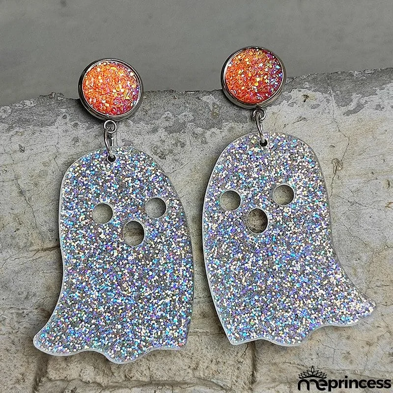 Ghost Shape Acrylic Dangle Earrings